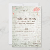 Bridal Shower Drops on Brick Kaart (Achterkant)