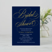 Bridal Shower Elegant Invitation Foil Invitation Folie Uitnodiging (Staand Voorkant)