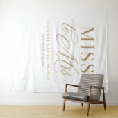 Bridal shower elegant Miss to Mrs backdrop Wandkleed (In Situ (horizontaal))