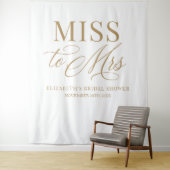 Bridal shower elegant Miss to Mrs backdrop Wandkleed (In situ)