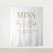 Bridal shower elegant Miss to Mrs backdrop Wandkleed (Voorkant)