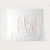 Bridal shower elegant modern pink backdrop wandkleed (Voorkant (horizontaal))