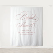 Bridal shower elegant modern pink backdrop wandkleed (Voorkant)