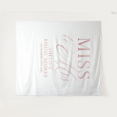 Bridal shower elegant rose gold backdrop wandkleed (Voorkant (horizontaal))