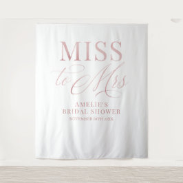 Bridal shower elegant rose gold backdrop wandkleed