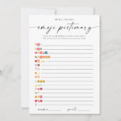 Bridal Shower Emoji Pictionary Game With Answers Kaart (Voorkant)