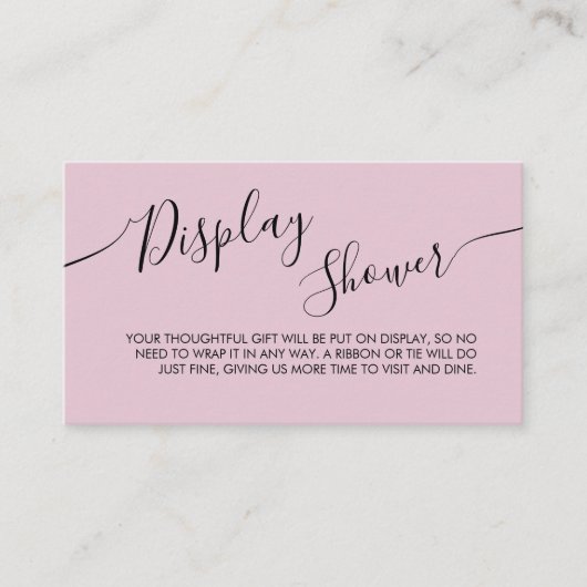 Bridal shower Enclosure Cards in a modern design. Informatiekaartje (Voorkant)