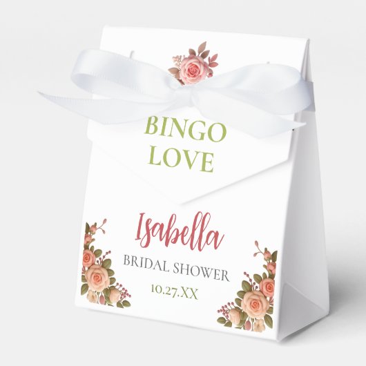 Bridal Shower Game Bingo Card – Prize Favor Box Bedankdoosjes (Voorkant Zijde)