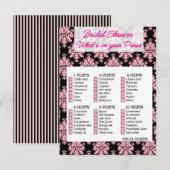 Bridal Shower game, What is your purse Uitnodiging Briefkaart (Voorkant / Achterkant)