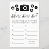 Bridal Shower Game Where Were We 9 Photos Card Flyer (Voorkant)
