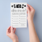 Bridal Shower Game Where Were We 9 Photos Card Flyer (Hand)