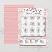 Bridal Shower game, Word SEarch Uitnodiging Briefkaart (Voorkant / Achterkant)