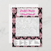 Bridal shower game- Word search- Uitnodiging Briefkaart (Voorkant / Achterkant)