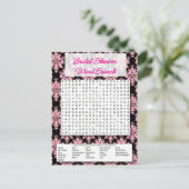 Bridal shower game- Word search- Uitnodiging Briefkaart (Staand voorkant)