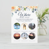 Bridal Shower Games Floral Photo Card Kaart (Staand voorkant)