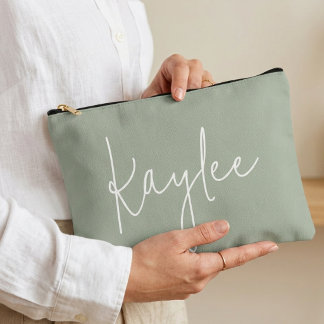 Bridal shower gift, Custom sage pouch for her mom Etui