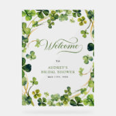 Bridal Shower Greenery Shamrock Welcome Sign Acryl Bord (Voorkant)
