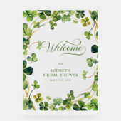 Bridal Shower Greenery Shamrock Welcome Sign Acryl Bord (Voorkant)