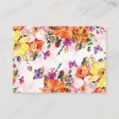 Bridal Shower Guess How Many Kisses Spring Floral Informatiekaartje (Achterkant)