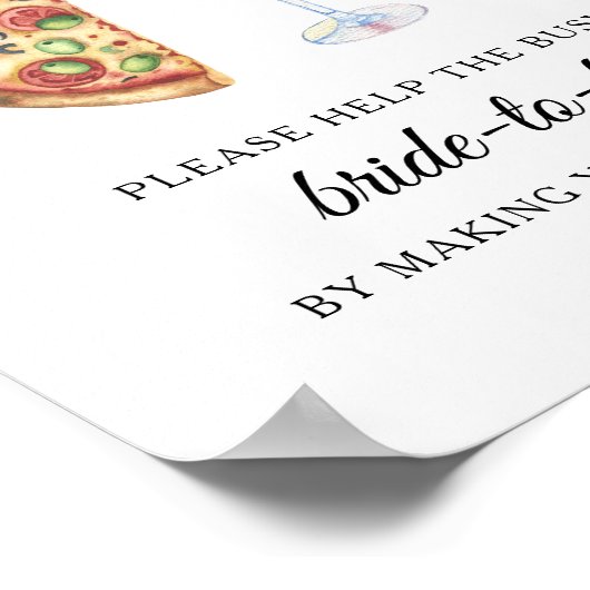  bridal shower Help the busy bride Address Poster (Hoek)