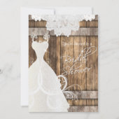 Bridal 👰 Shower in Rustic Wood en Lace 💕 Kaart (Voorkant)