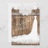 Bridal 👰 Shower in Rustic Wood & White Lace Kaart (Voorkant)