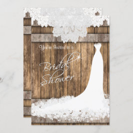 Bridal 👰 Shower in Rustic Wood & White Lace Kaart