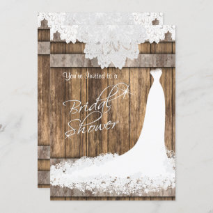 Bridal 👰 Shower in Rustic Wood & White Lace Kaart