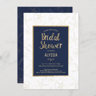 Bridal Shower Invitation - Beach, Nautisch Kaart