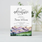 Bridal Shower Invitation - Bergthema Kaart (Staand voorkant)