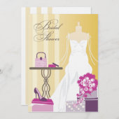 Bridal Shower Invitation - Berry en Plum Kaart (Voorkant / Achterkant)