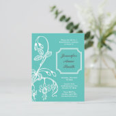 Bridal Shower Invitation - bloeding hart Kaart (Staand voorkant)