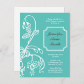 Bridal Shower Invitation - bloeding hart Kaart (Voorkant / Achterkant)