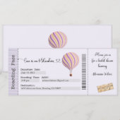 Bridal Shower Invitation, Boarding Pass Invite Kaart (Voorkant / Achterkant)