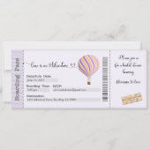 Bridal Shower Invitation, Boarding Pass Invite Kaart (Voorkant)