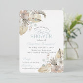 Bridal Shower Invitation, BOHO Vrijgezellenfeest Folie Uitnodiging (Staand Voorkant)