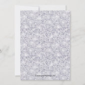 Bridal Shower Invitation Bride Groom Silver Bling Kaart (Achterkant)