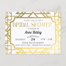 Bridal Shower Invitation Briefkaart Art Deco Gatsb