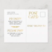 Bridal Shower Invitation Briefkaart Art Deco Gatsb (Achterkant)