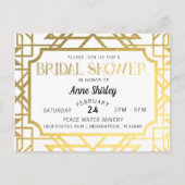 Bridal Shower Invitation Briefkaart Art Deco Gatsb (Voorkant)