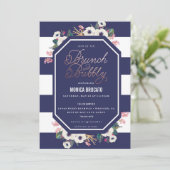 BRIDAL SHOWER INVITATION - brunch and bubbly champ Kaart (Staand voorkant)