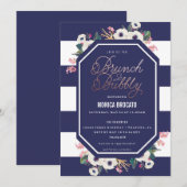 BRIDAL SHOWER INVITATION - brunch and bubbly champ Kaart (Voorkant / Achterkant)
