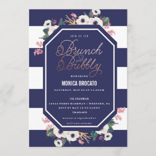BRIDAL SHOWER INVITATION - brunch and bubbly champ Kaart
