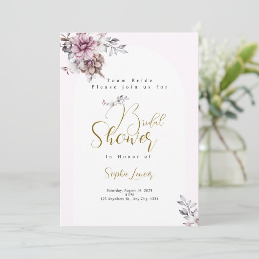 Bridal Shower Invitation Card Aankondiging (Staand voorkant)