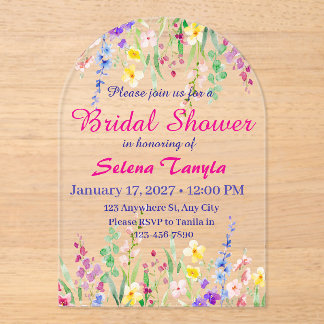 Bridal Shower Invitation Card Acryl Uitnodigingen