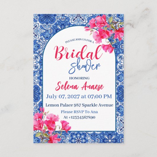 Bridal Shower Invitation Card Kaart (Voorkant)