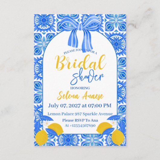 Bridal Shower Invitation Card Kaart (Voorkant)
