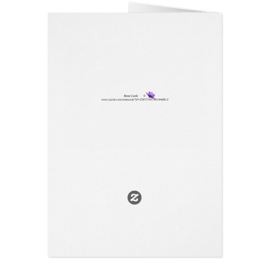 Bridal Shower Invitation Card, Lavender, met Iris (Achterkant)