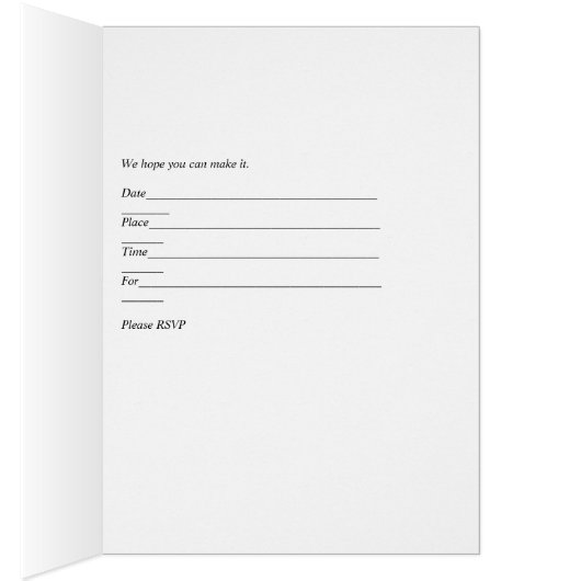 Bridal Shower Invitation Card, Lavender, met Iris (Binnen (Rechts))