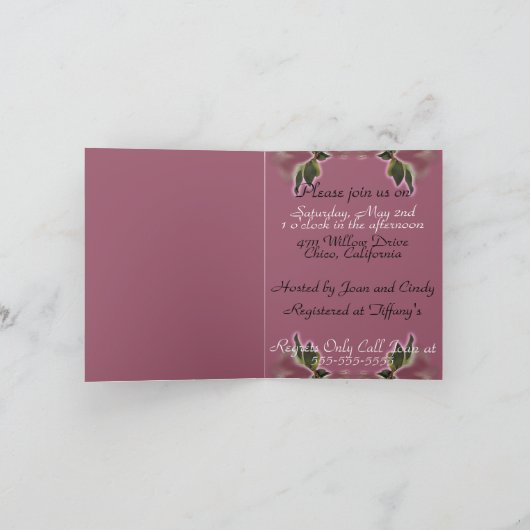 Bridal Shower Invitation Card Sjabloon (Binnen)